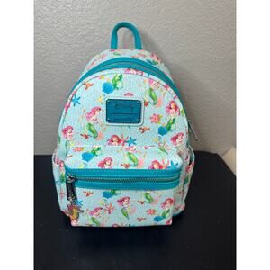 Loungefly Disney The Little Mermaid Ariel AOP Mini Backpack NWT Limited Edition